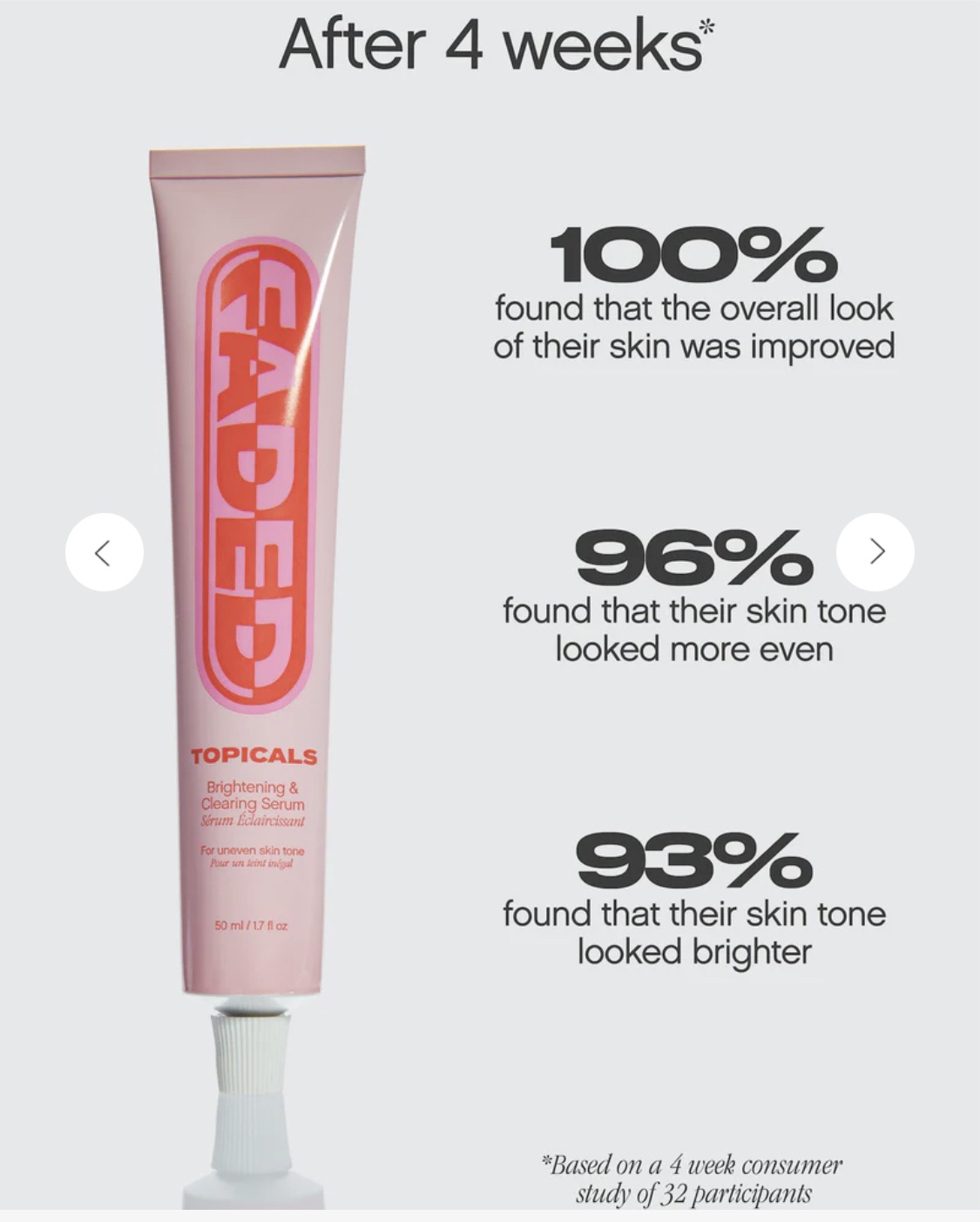 Topicals
Faded Serum for Dark Spots & Discoloration-50ml