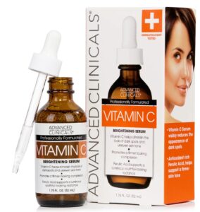 Advanced Clinicals Vitamin C Face Serum for Dark Spots, Uneven Skin Tone, Crows Feet and Expression Lines. 1.75 fl oz. - Image 2