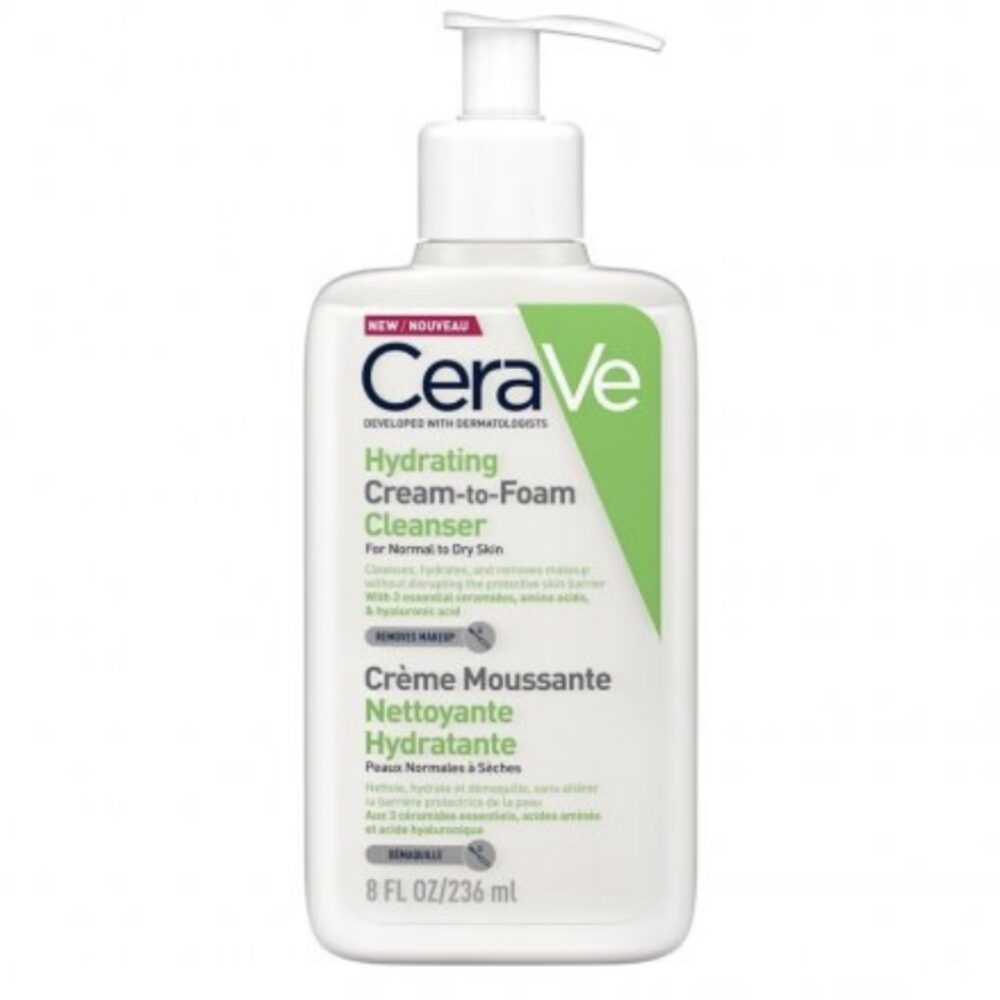 CeraVe Hydrating Cream-to-Foam Cleanser Normal to Dry Skin 236ml