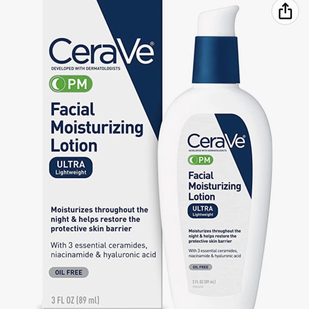 Cerave Facial Moisturizing Lotion, PM, Oil Free & Ultra Lightweight Face Lotion, 89ml