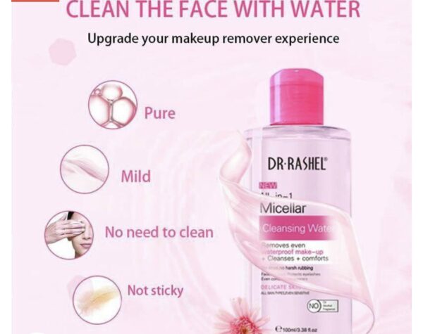 Dr Rashel All-In-1 Micellar Cleansing Water Deep Action Gentle Moisture Makeup Remover Water-300ml