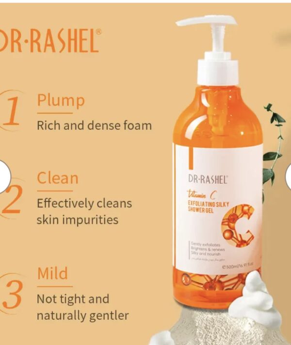 Dr Rashel Vitamin C Exfoliating Silky Shower Gel 500ml - Image 2