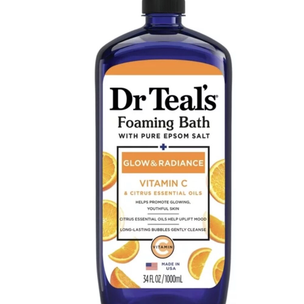 Dr Teal Glow & Radiance Foaming bath with Vitamin C – 1000ml