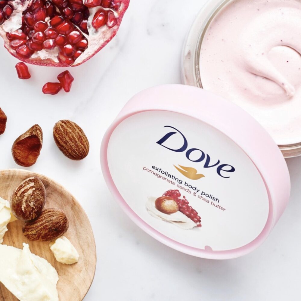 Dove body scrub – Pomegranate Seeds