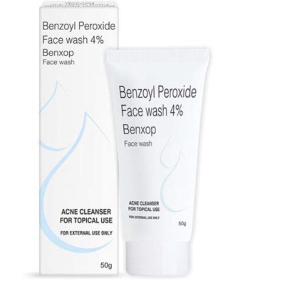 Benxop acne face wash with 4% benzoyl peroxide