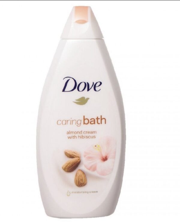 Dove caring bath almond cream with hibiscus-750ml