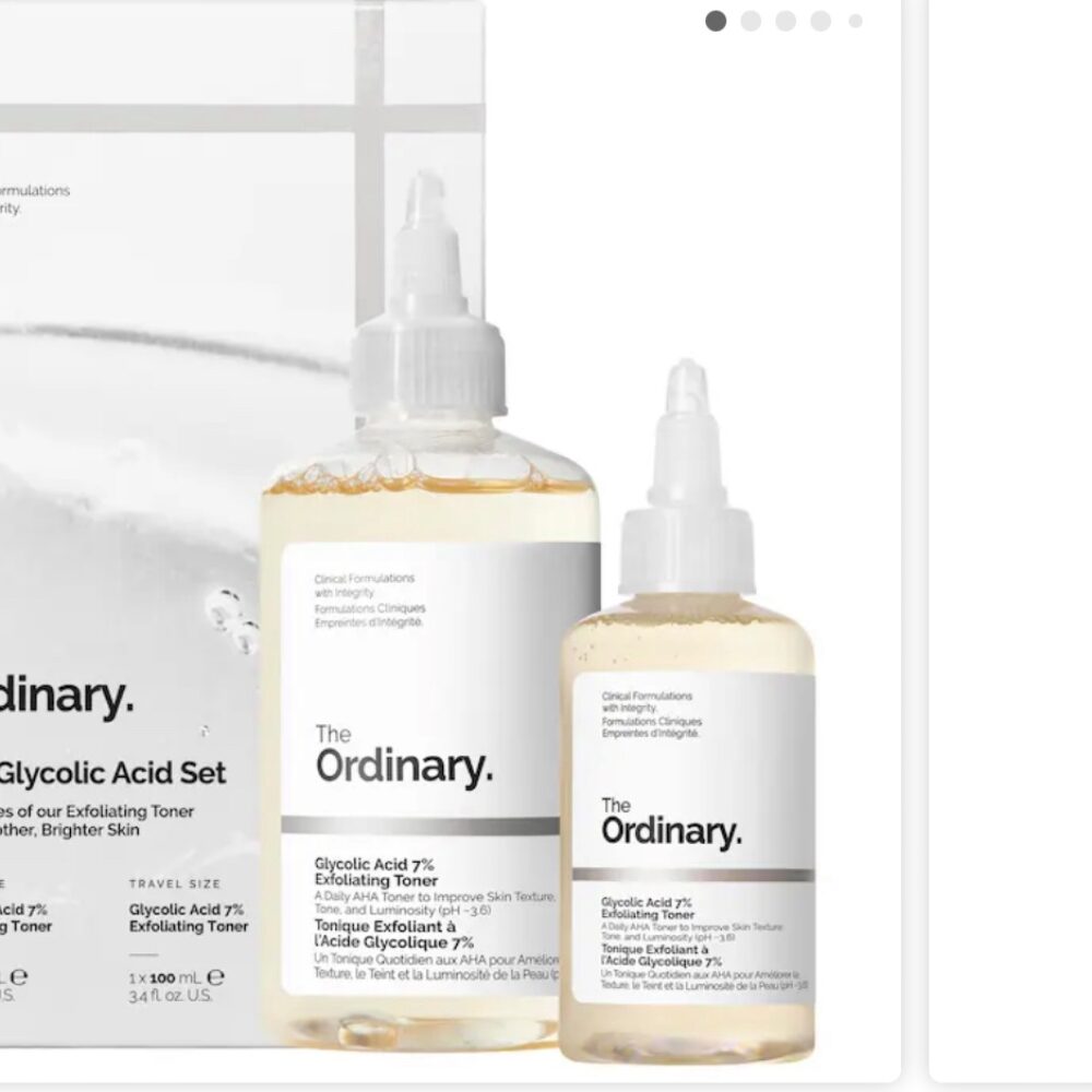 The ordinary: Glycolic Acid 7% Exfoliating Toning Solution set (Contains 240ml & 100ml)