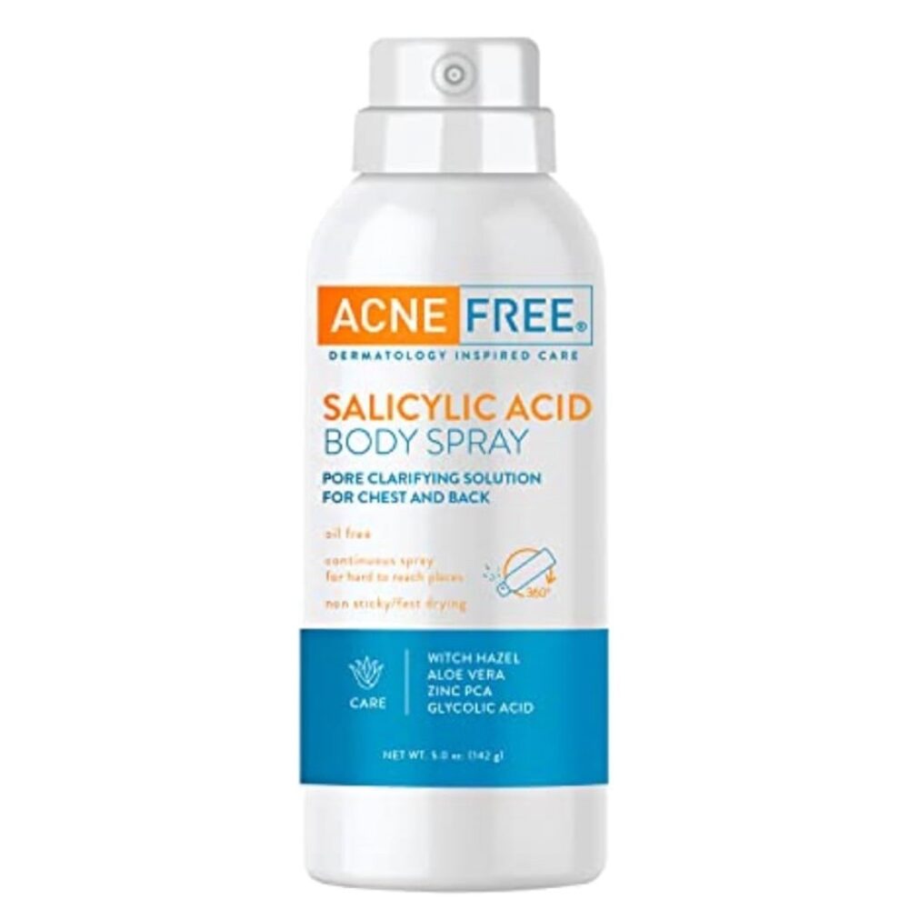 Acne Free Salicylic Acid Body Spray, Salycylic Acid, Glycolic Acid 150ml