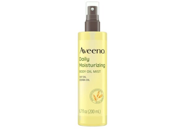 Aveeno Daily Moisturizing Body Oil, Body Mist for Dry Skin with Oat Oil and Jojoba Oil, Nourishing Body Spray - missing cap