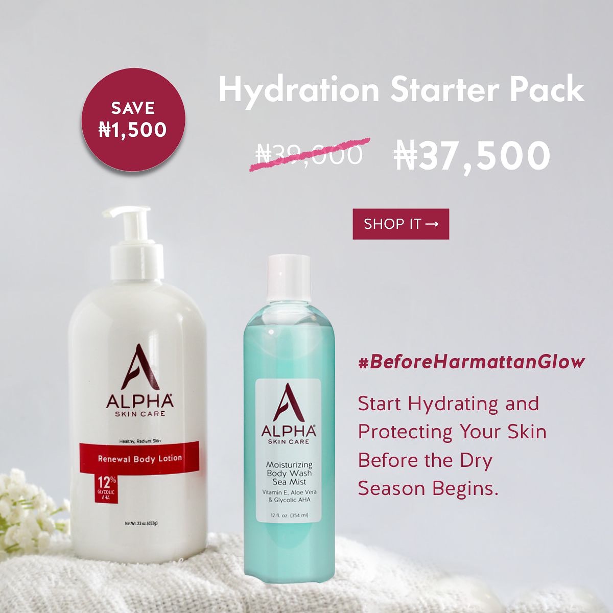 AlphaSkin hydration starter pack