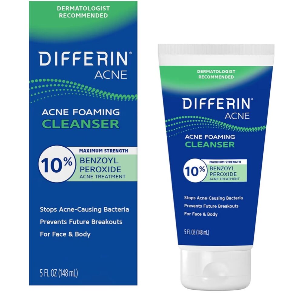 Differin Acne Face Wash with 10% Benzoyl Peroxide