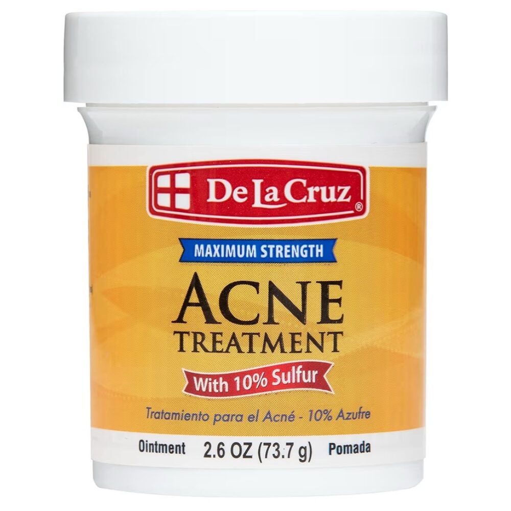 De La Cruz 10% Sulfur Ointment, Cystic Acne Treatment Face, Body 73g